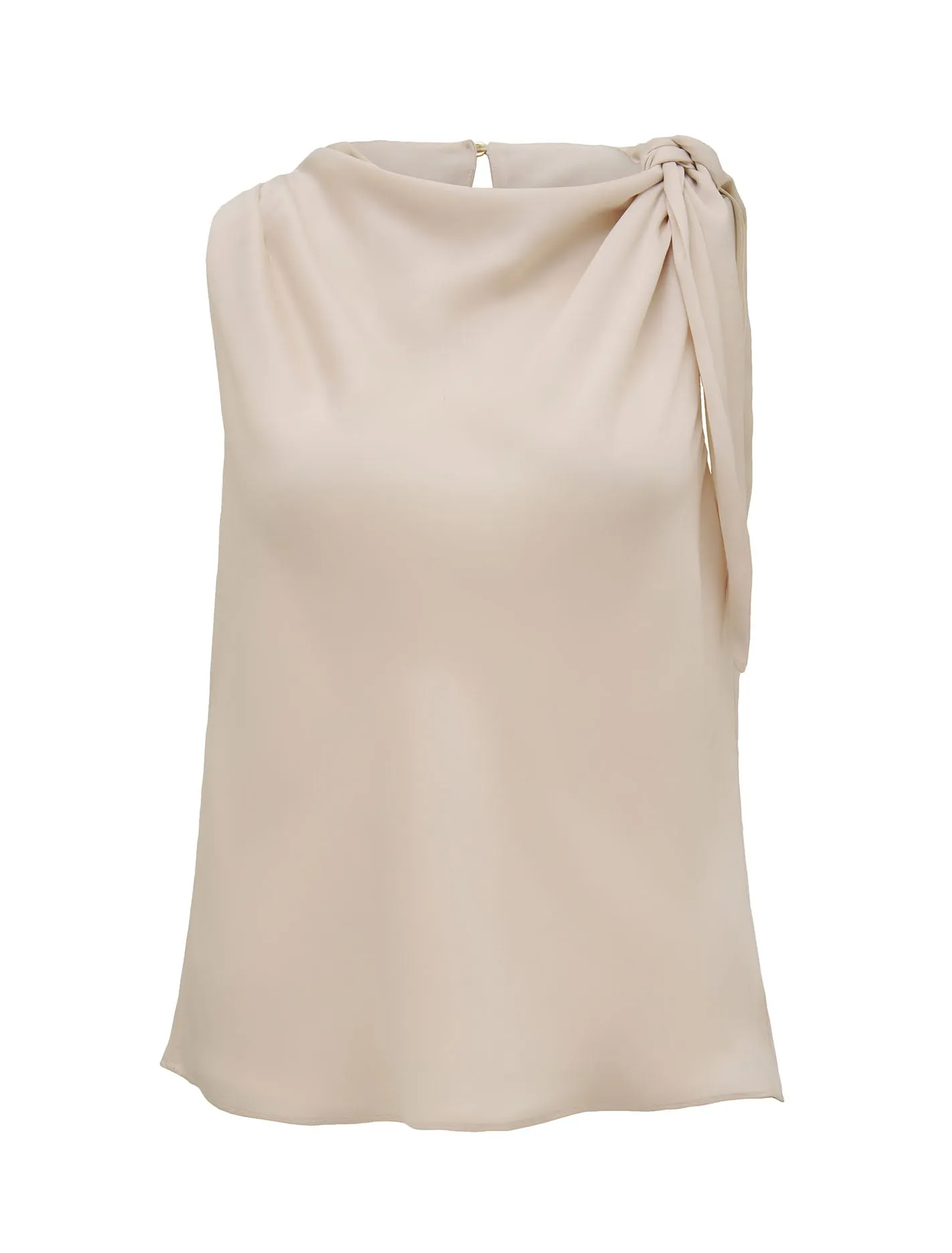 Tashi Satin Tie Neck Tank Top