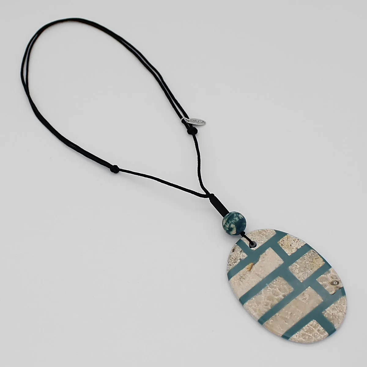 Teal Limestone Vita Pendant