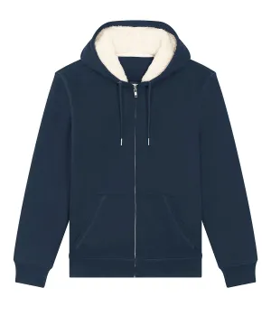 Unisex Hygger sherpa zip-through sweatshirt (STSU956) | French Navy