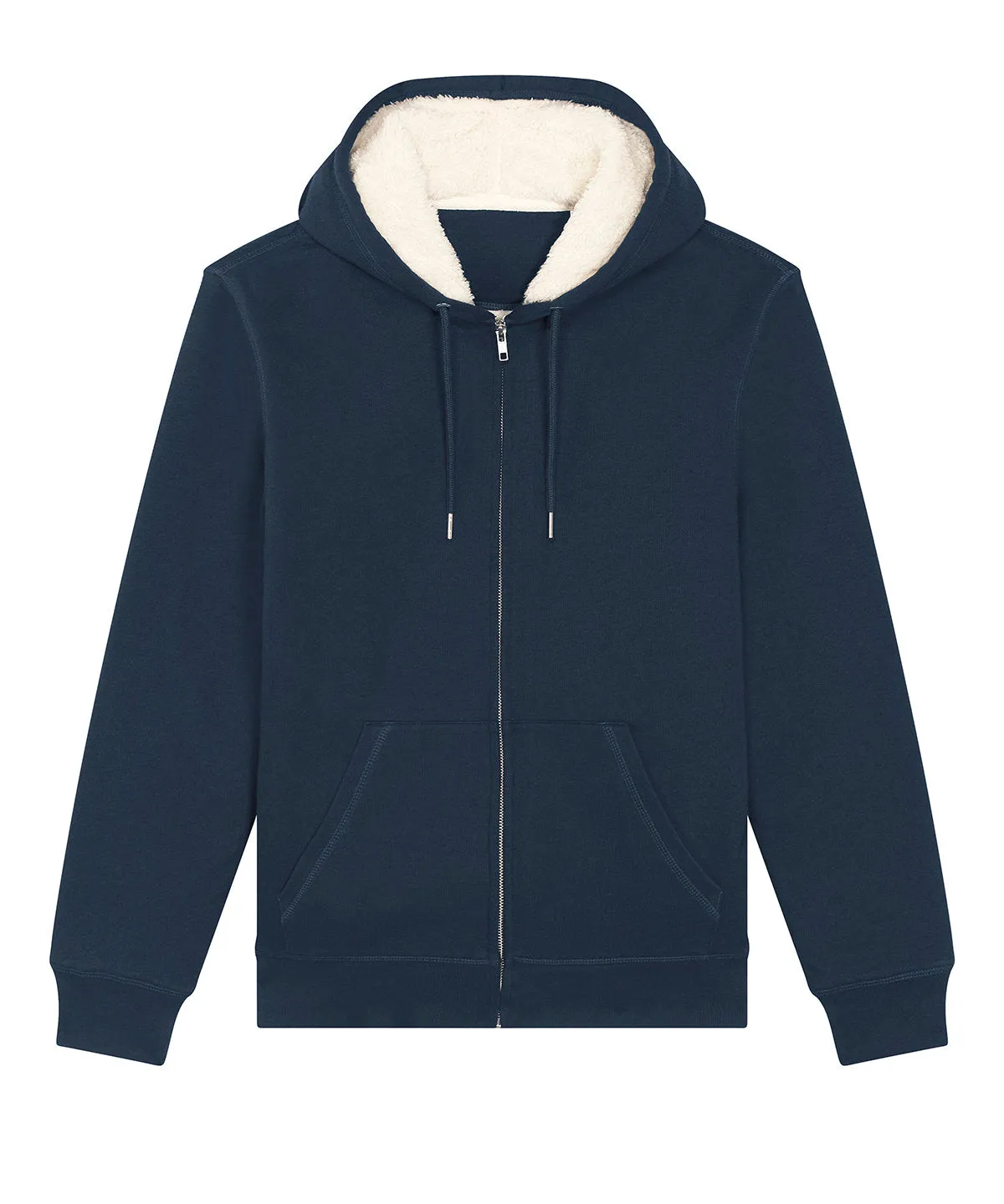 Unisex Hygger sherpa zip-through sweatshirt (STSU956) | French Navy