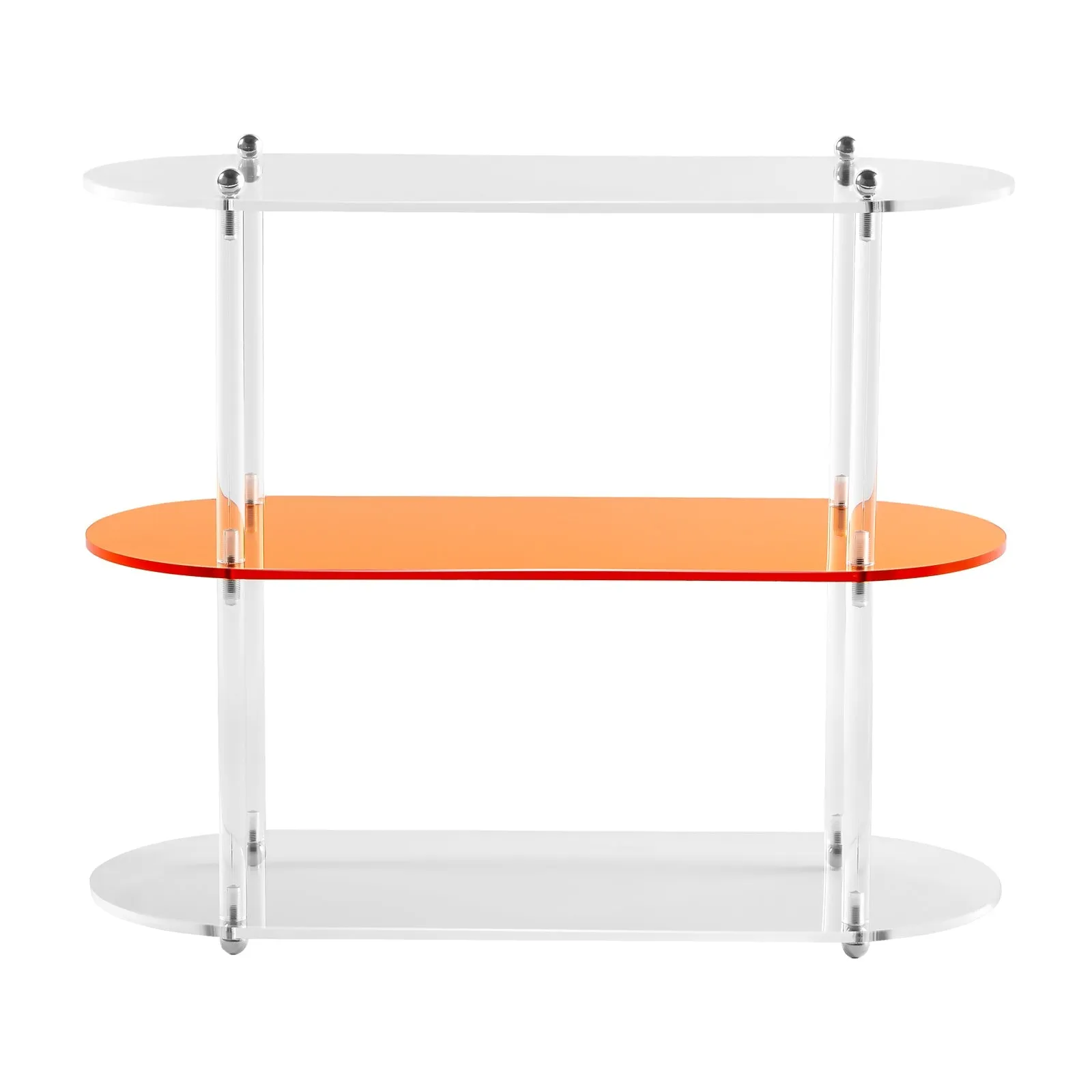 Ventray Home 3-Layers Acrylic Storage Shelf, Orange Color