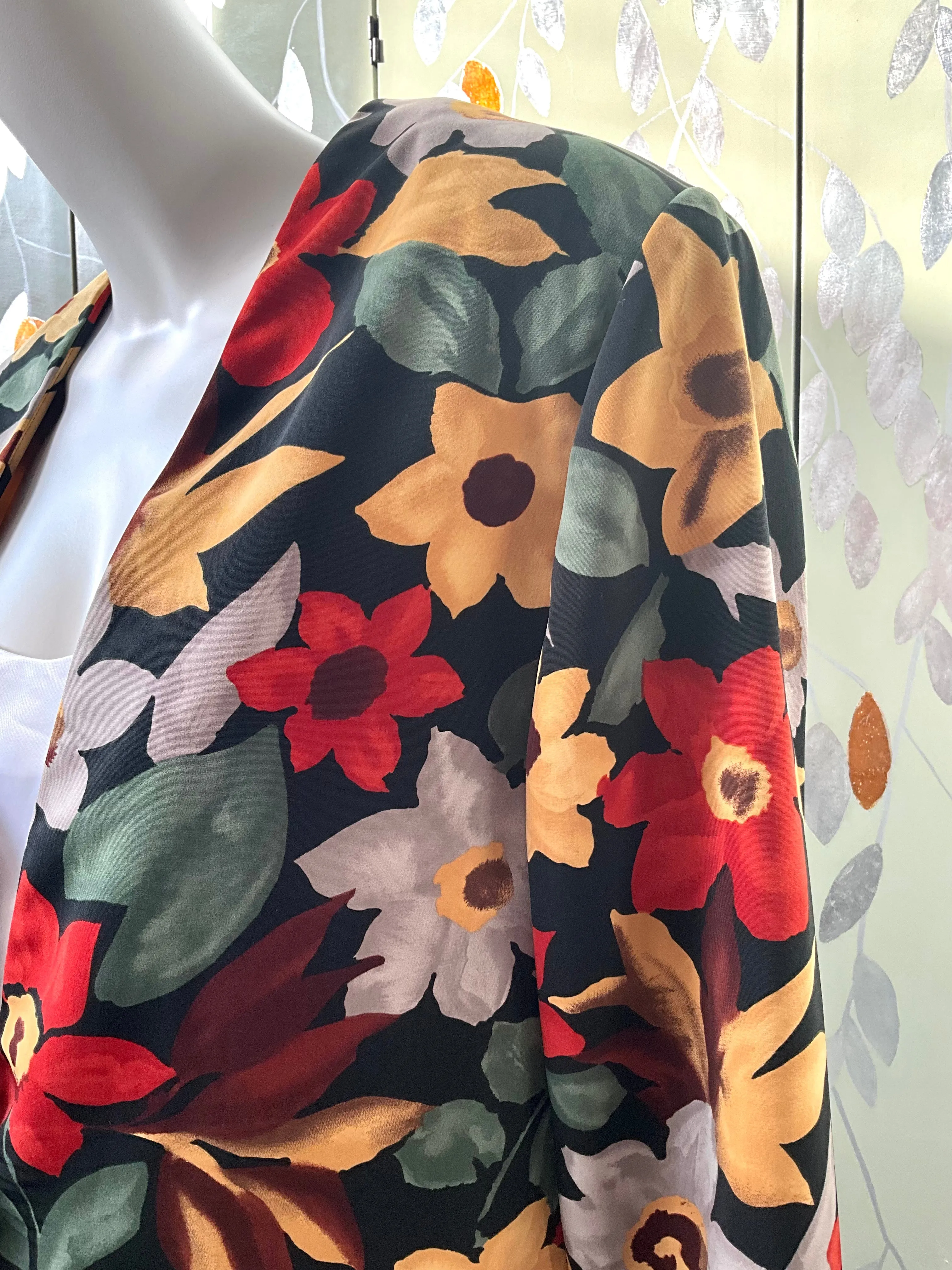 Vintage 1990s Autumnal Floral Blazer, Large