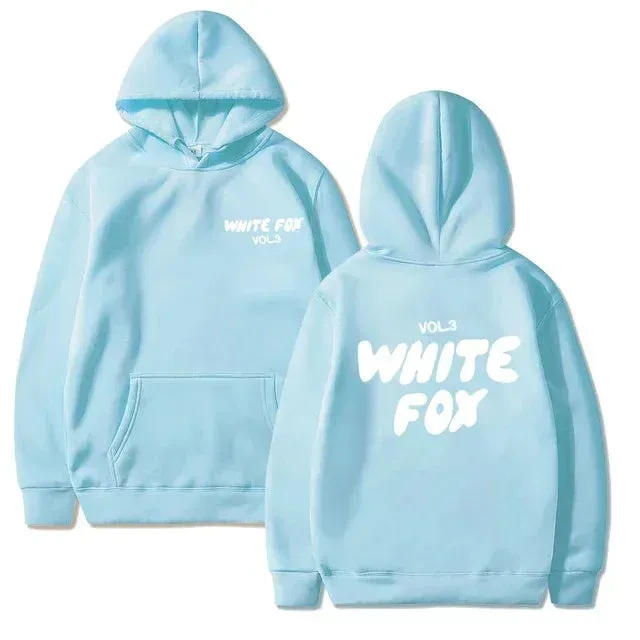 White Fox women's hoodie loose fitting hoodie wool thick letter print Men Sweatshirts