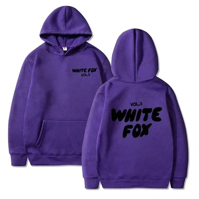 White Fox women's hoodie loose fitting hoodie wool thick letter print Men Sweatshirts