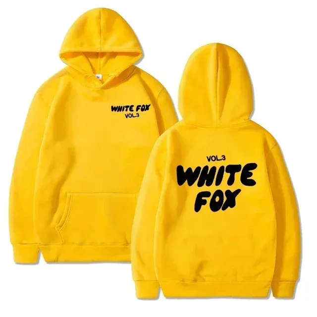 White Fox women's hoodie loose fitting hoodie wool thick letter print Men Sweatshirts