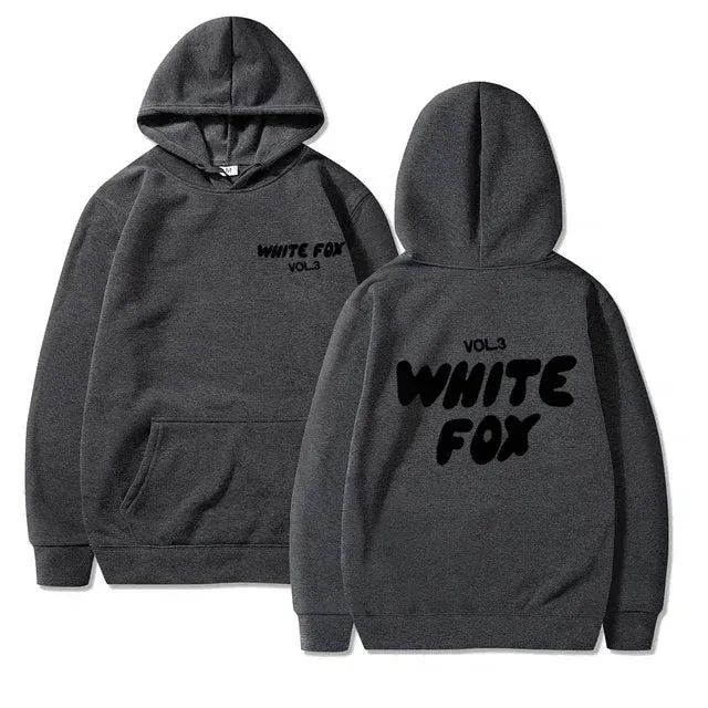 White Fox women's hoodie loose fitting hoodie wool thick letter print Men Sweatshirts