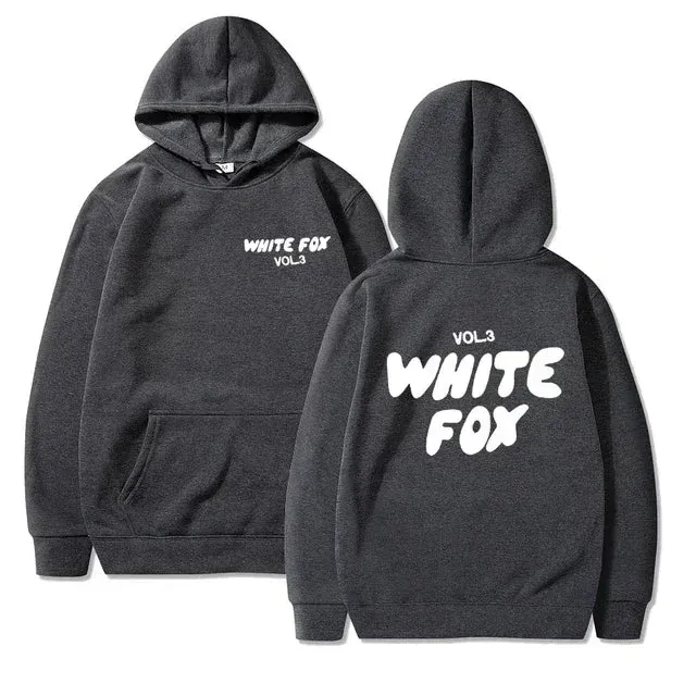 White Fox women's hoodie loose fitting hoodie wool thick letter print Men Sweatshirts