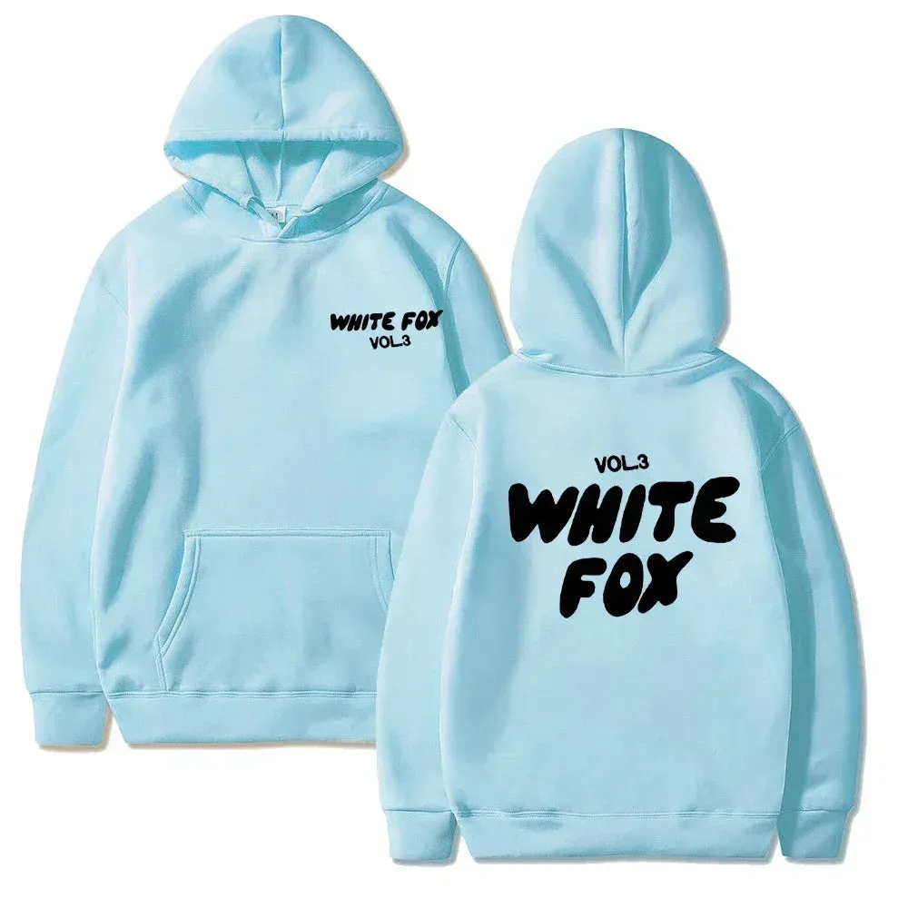 White Fox women's hoodie loose fitting hoodie wool thick letter print Men Sweatshirts