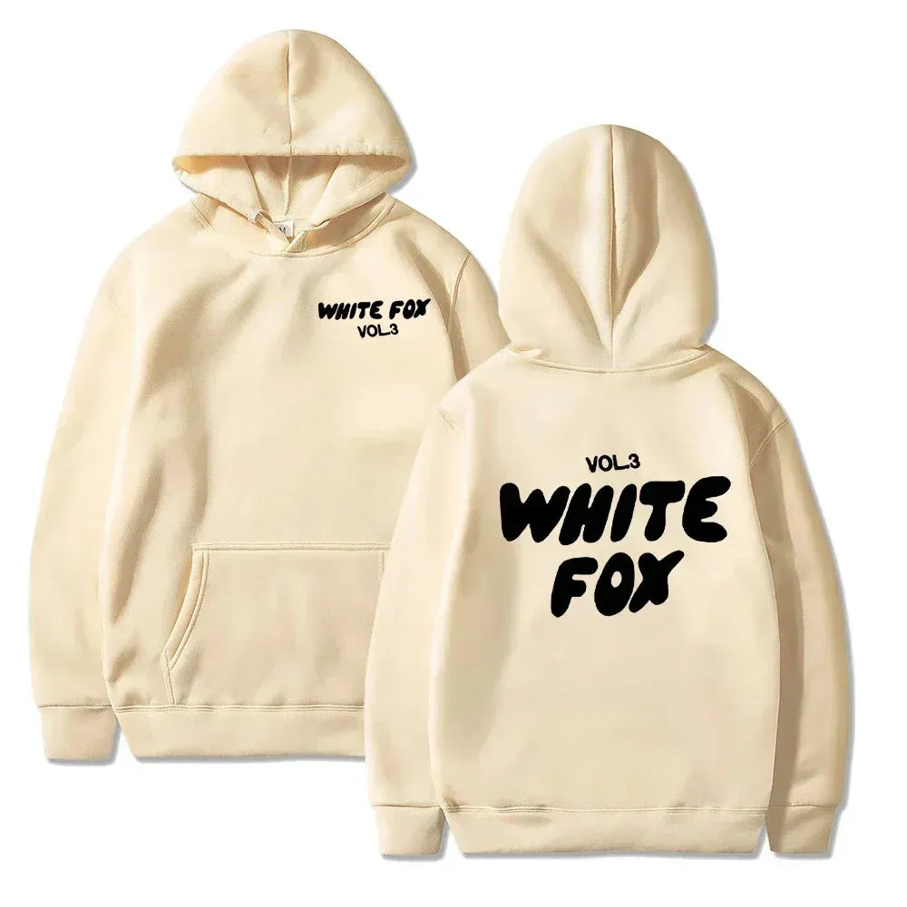 White Fox women's hoodie loose fitting hoodie wool thick letter print Men Sweatshirts