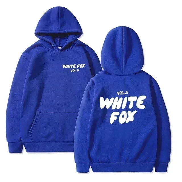 White Fox women's hoodie loose fitting hoodie wool thick letter print Men Sweatshirts