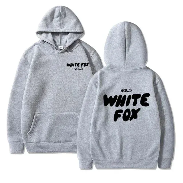 White Fox women's hoodie loose fitting hoodie wool thick letter print Men Sweatshirts