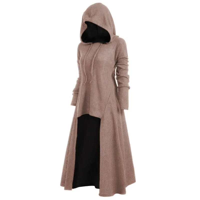 Women Hoodies Coat Dress / Long Sleeve 6 Color Pullover Dresses in Gothic Clothing