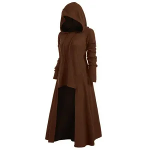 Women Hoodies Coat Dress / Long Sleeve 6 Color Pullover Dresses in Gothic Clothing