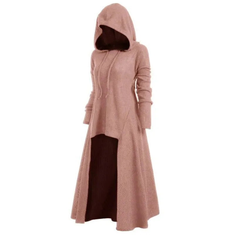 Women Hoodies Coat Dress / Long Sleeve 6 Color Pullover Dresses in Gothic Clothing