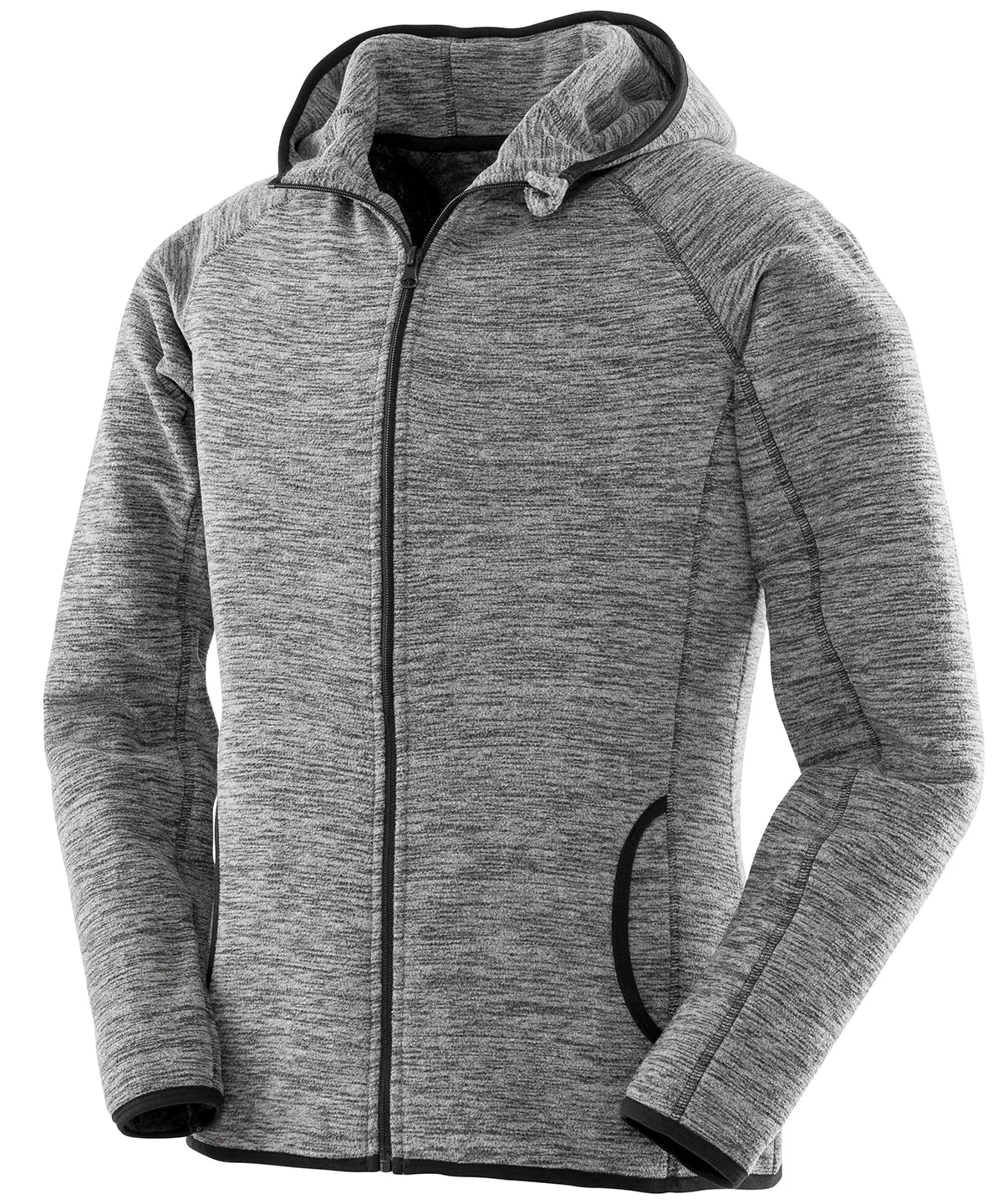 Womens microfleece hoodi | Grey/Black