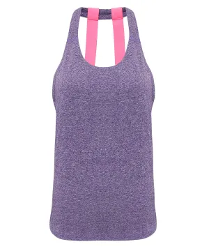 Womens TriDri® double strap back vest | Purple Melange