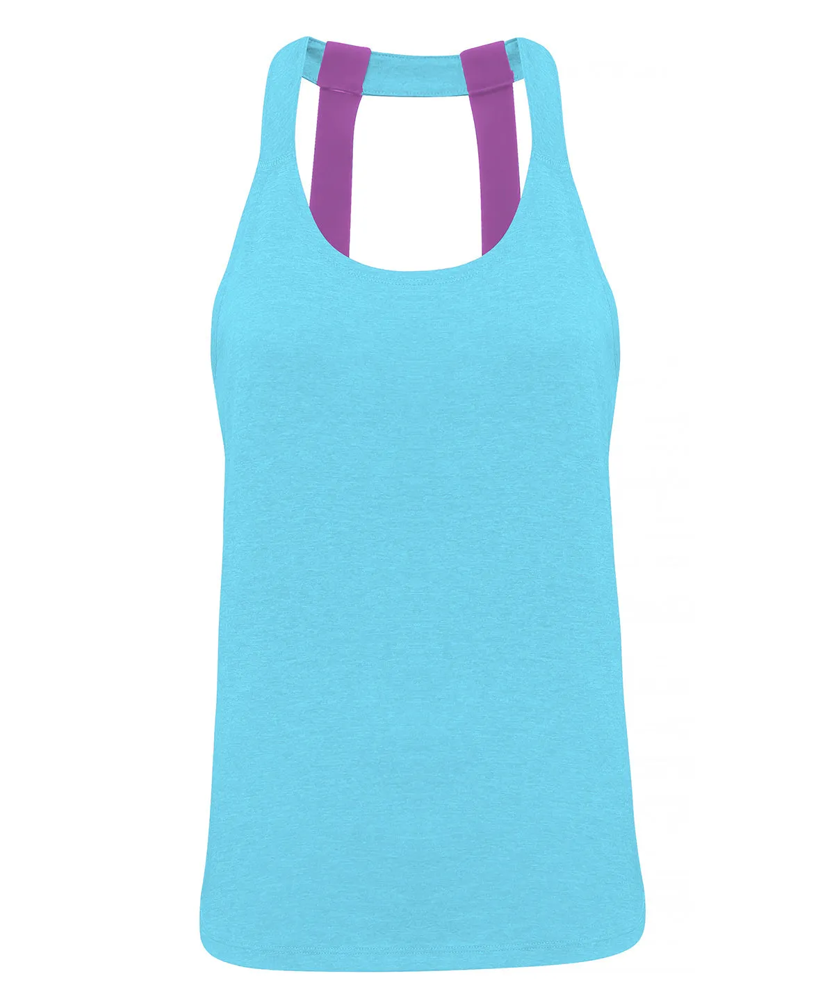 Womens TriDri® double strap back vest | Turquoise Melange