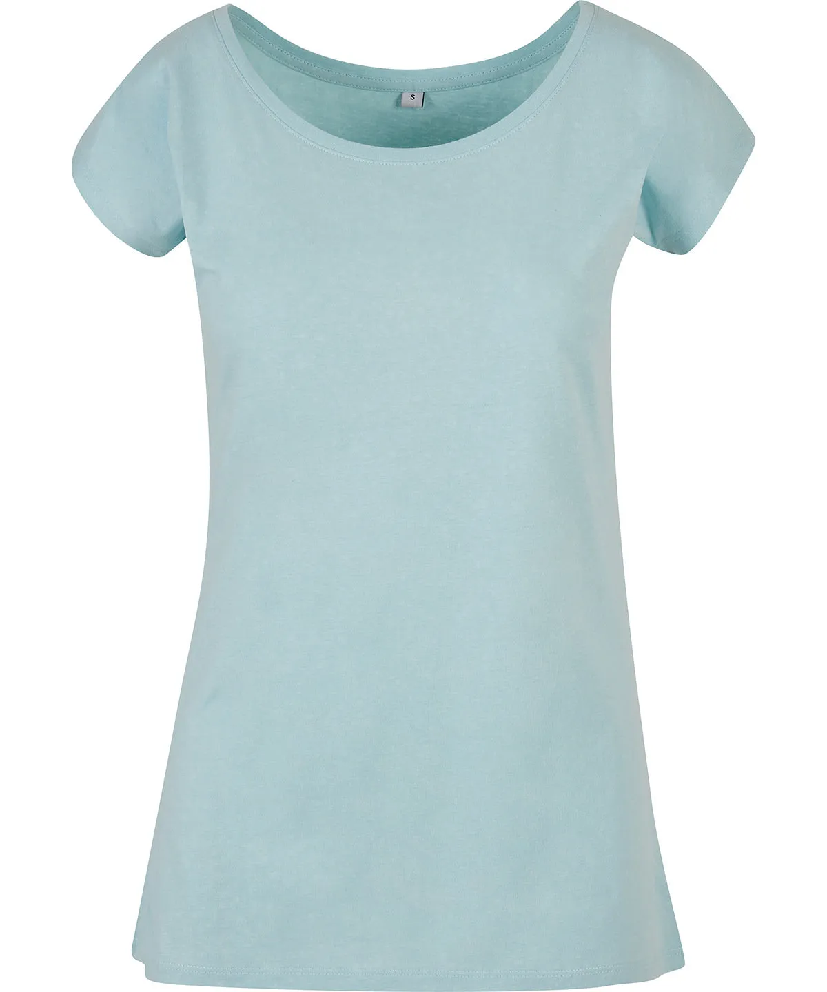 Womens wide neck tee | Ocean Blue