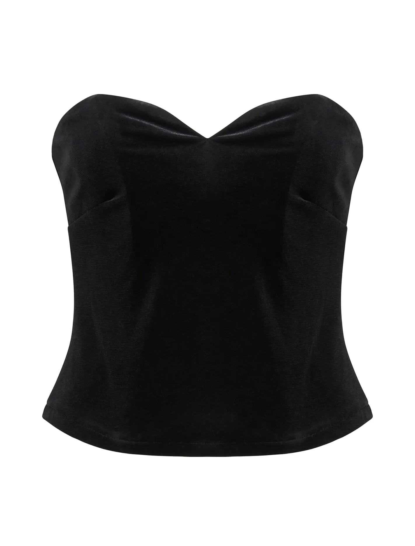 Yana Velvet Sweet Heart Bustier Top